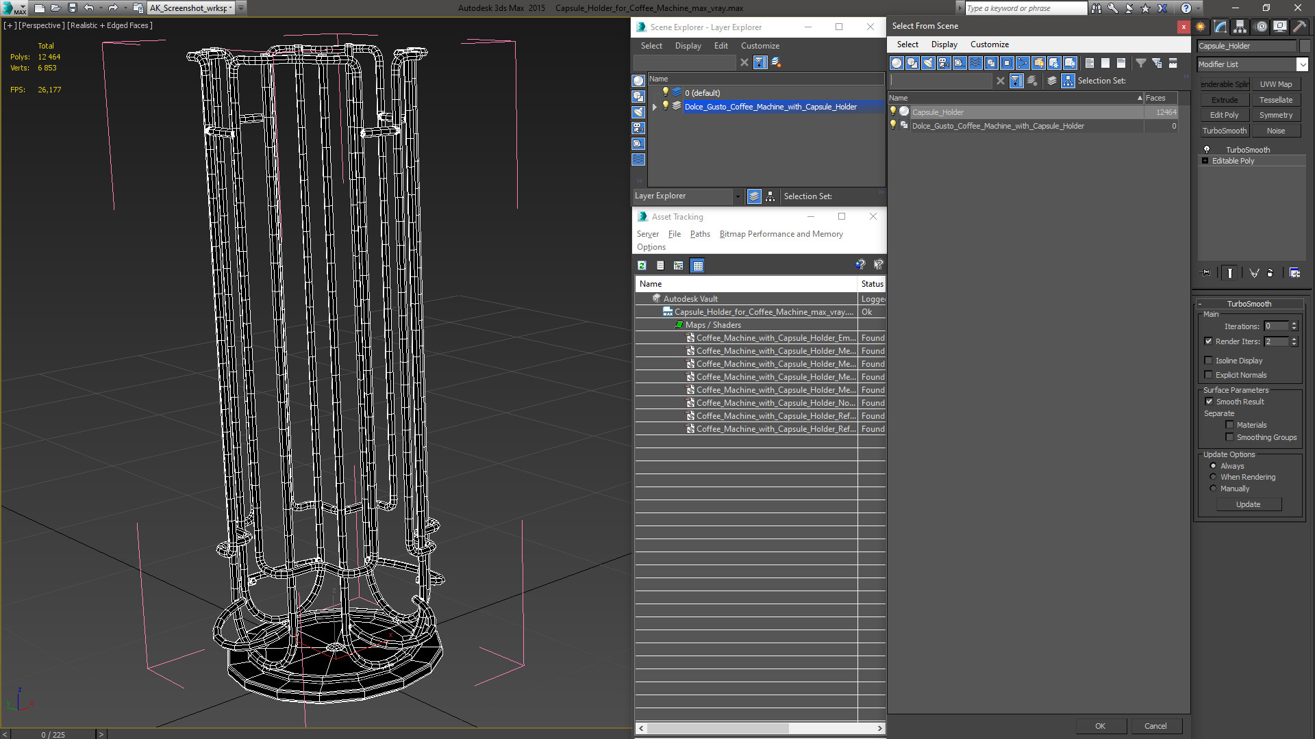 3D Capsule Holder for Coffee Machine model