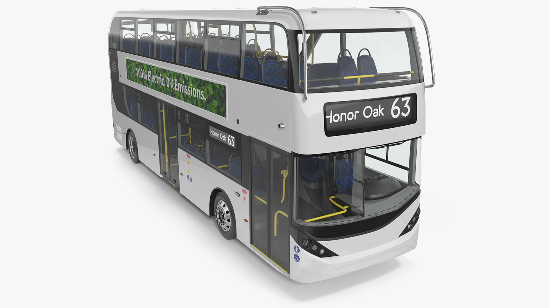 3D model Urban Double Decker White