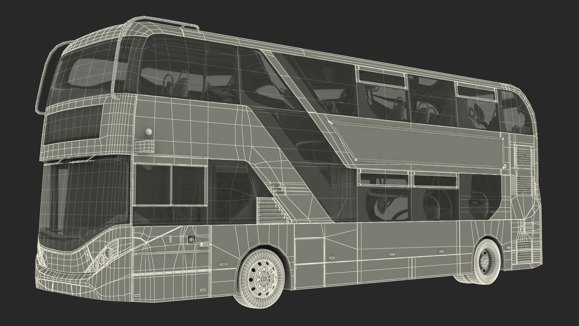 3D model Urban Double Decker White