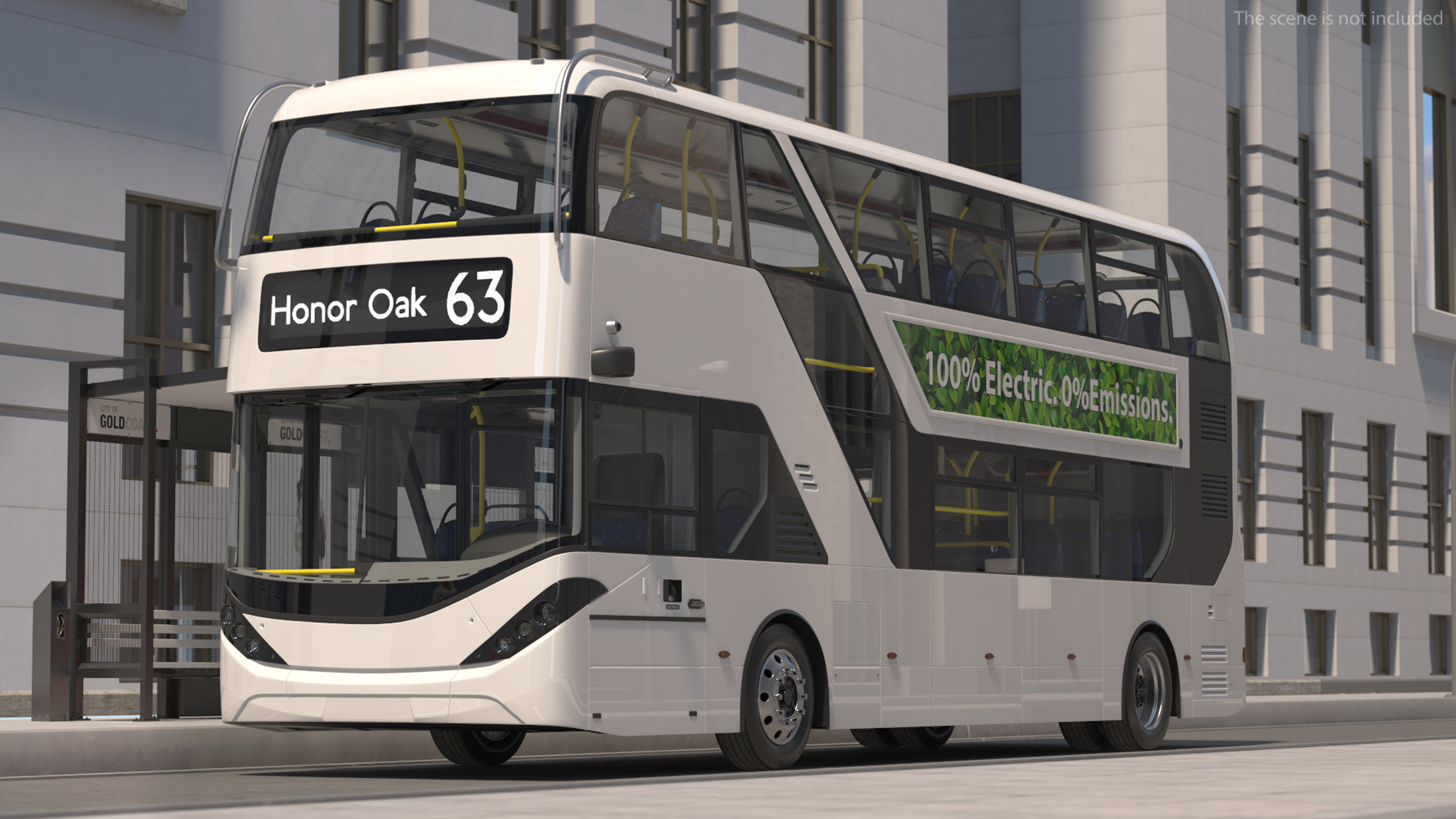 3D model Urban Double Decker White