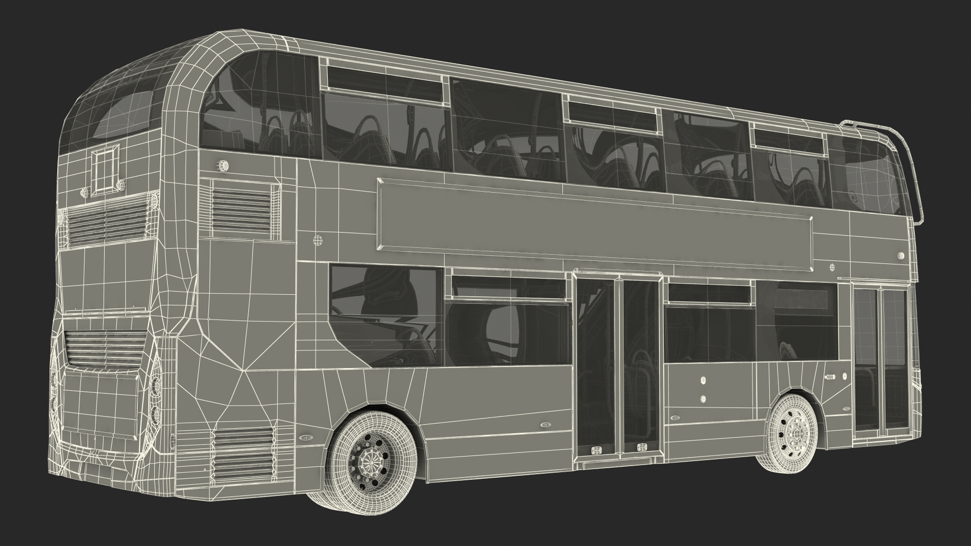 3D model Urban Double Decker White