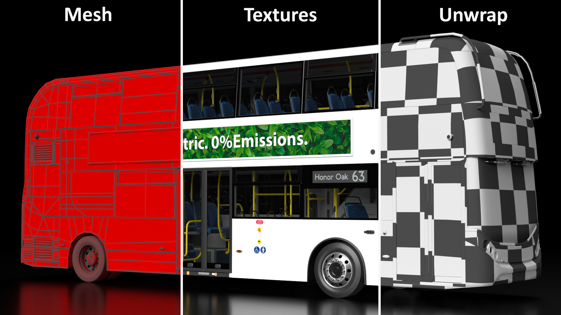 3D model Urban Double Decker White