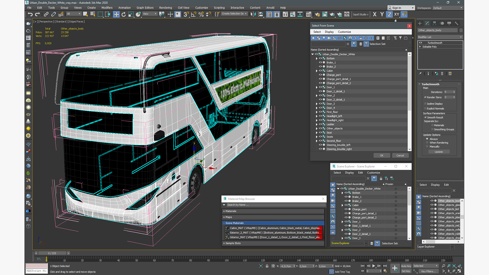 3D model Urban Double Decker White