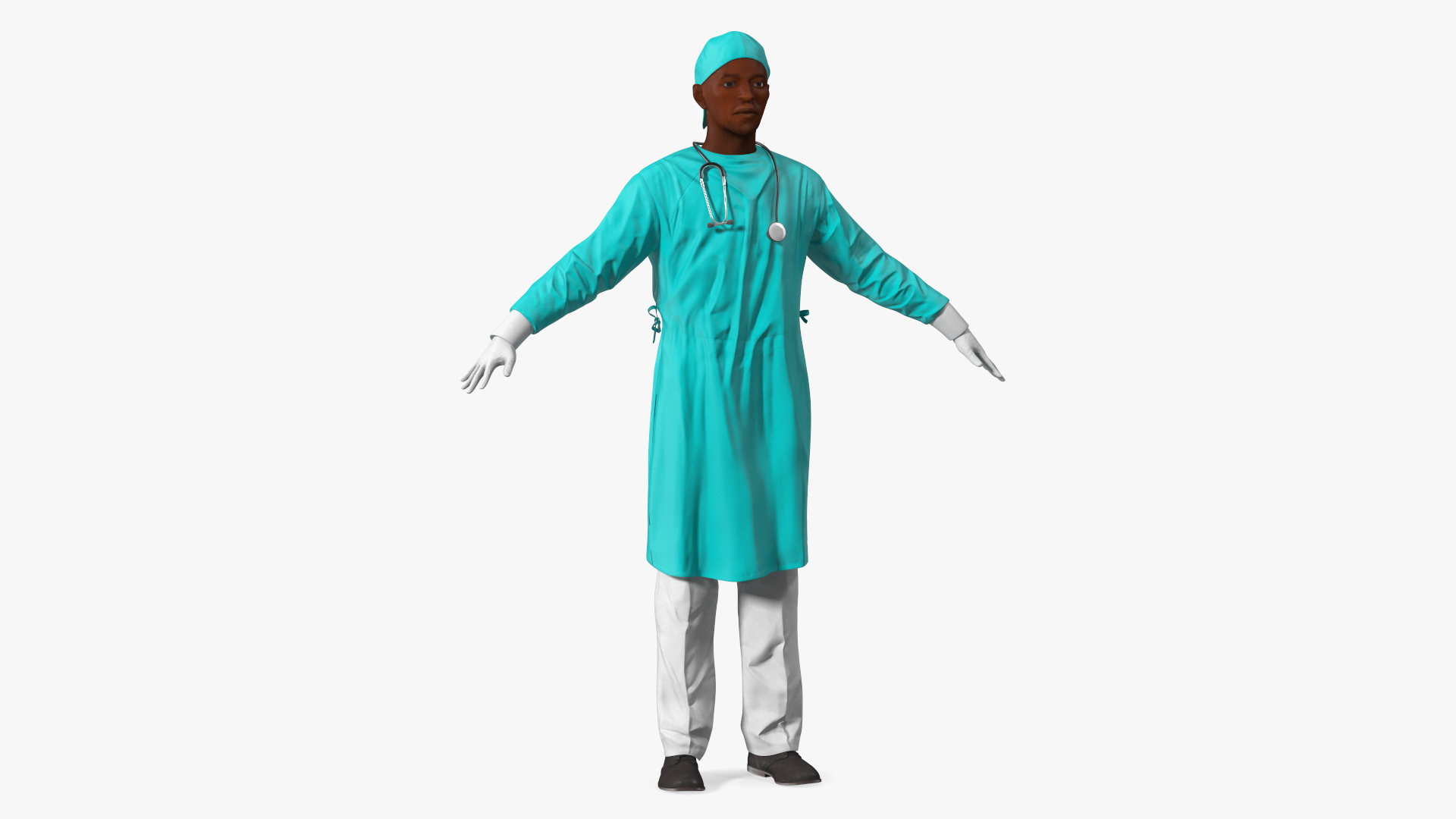 3D model African Black Male Doctor