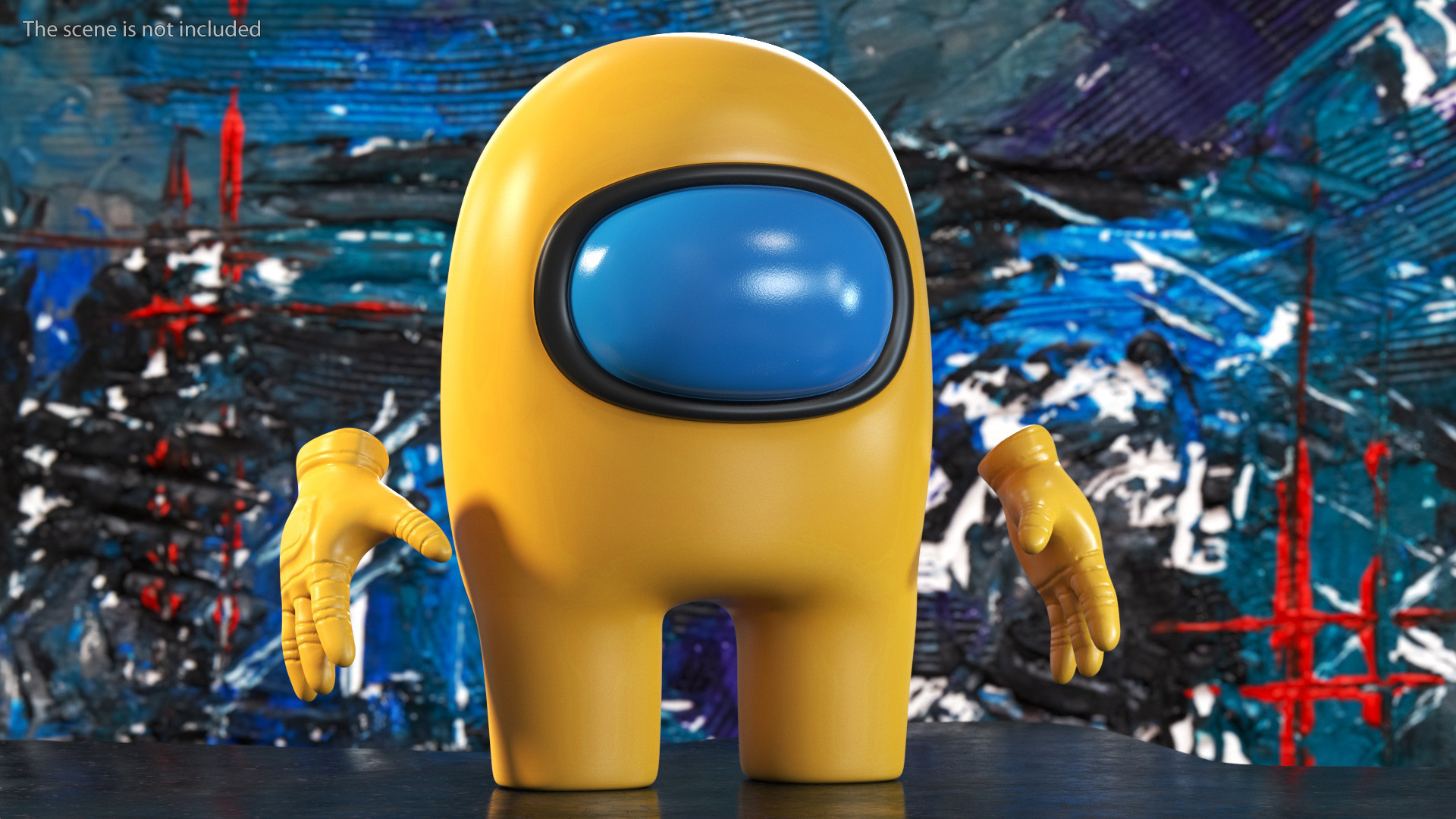 Among Us Yellow Character Rigged 3D