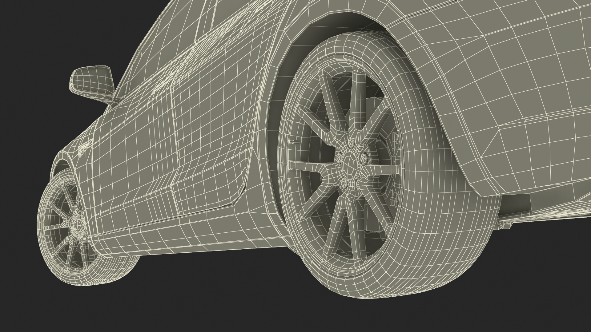 Tesla with Roof Rack Rigged 3D