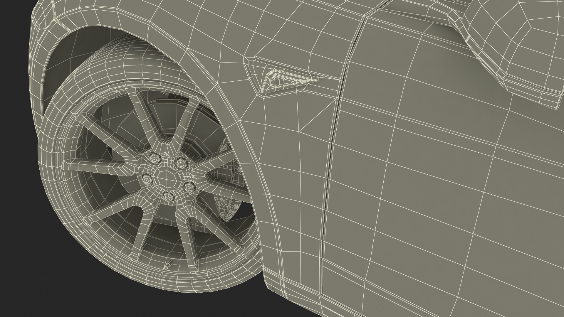 Tesla with Roof Rack Rigged 3D