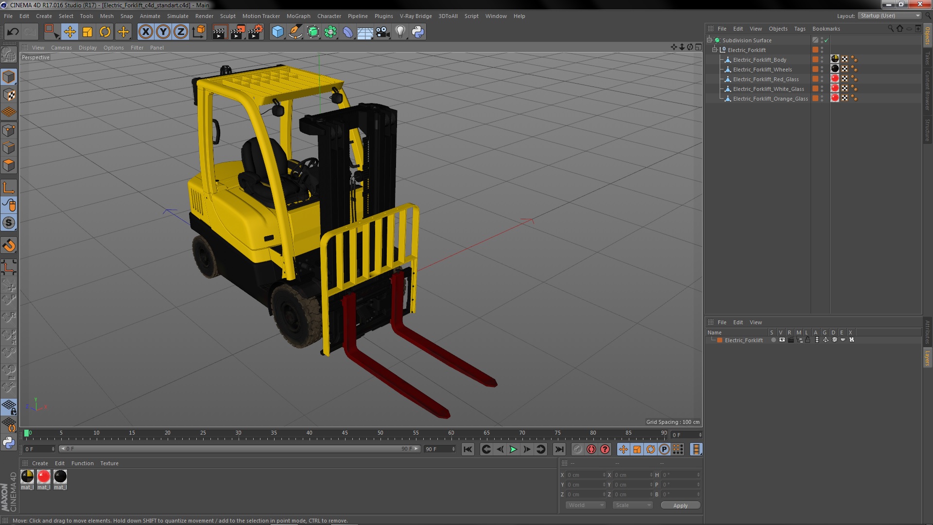 Electric Forklift 3D