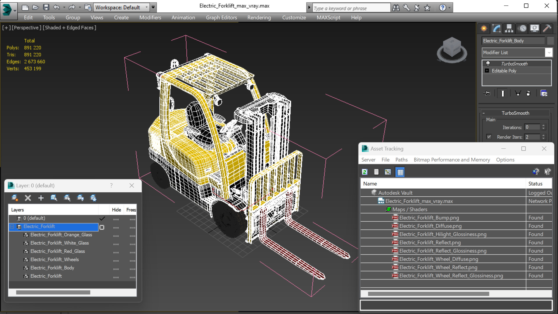 Electric Forklift 3D