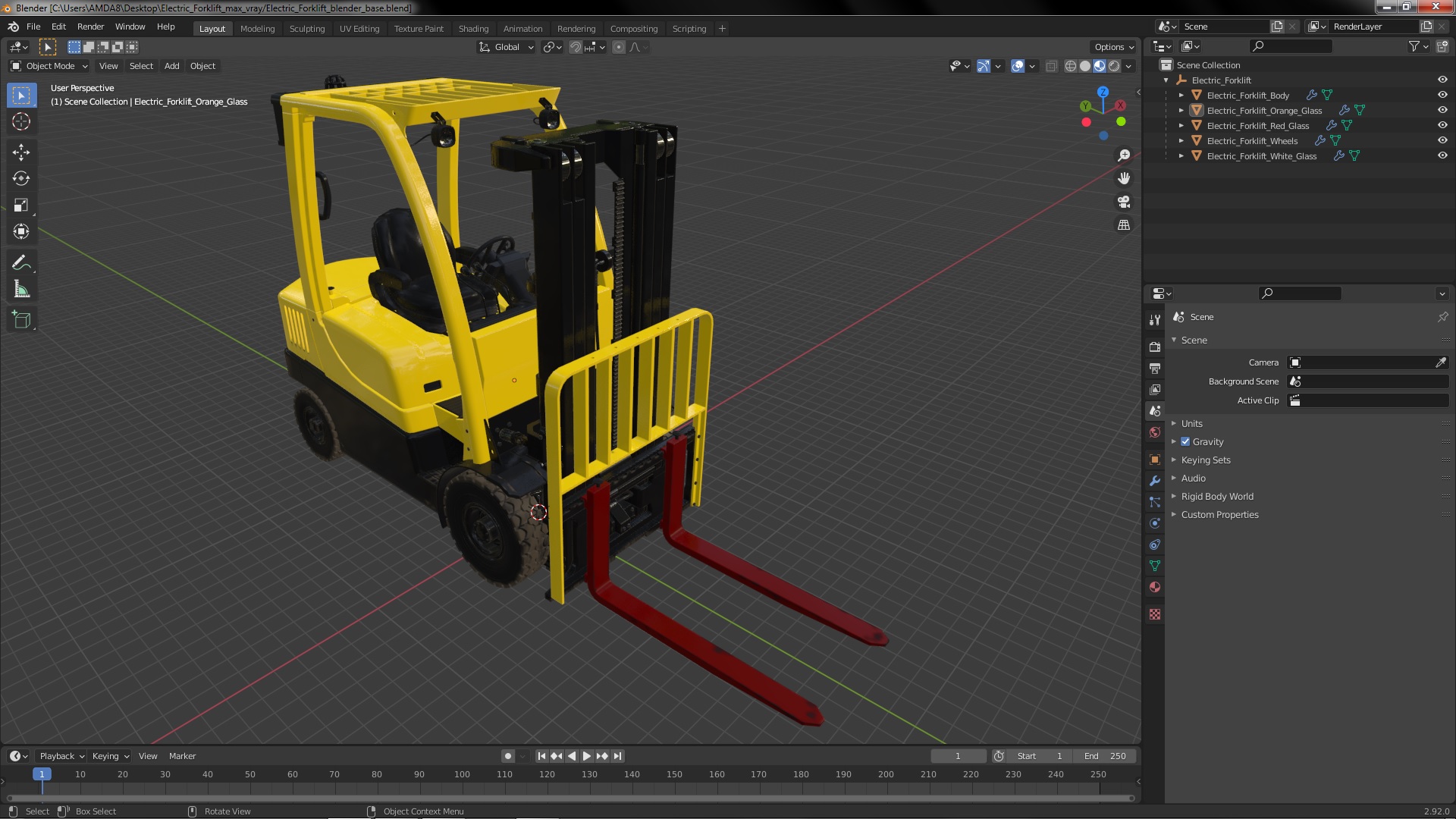 Electric Forklift 3D