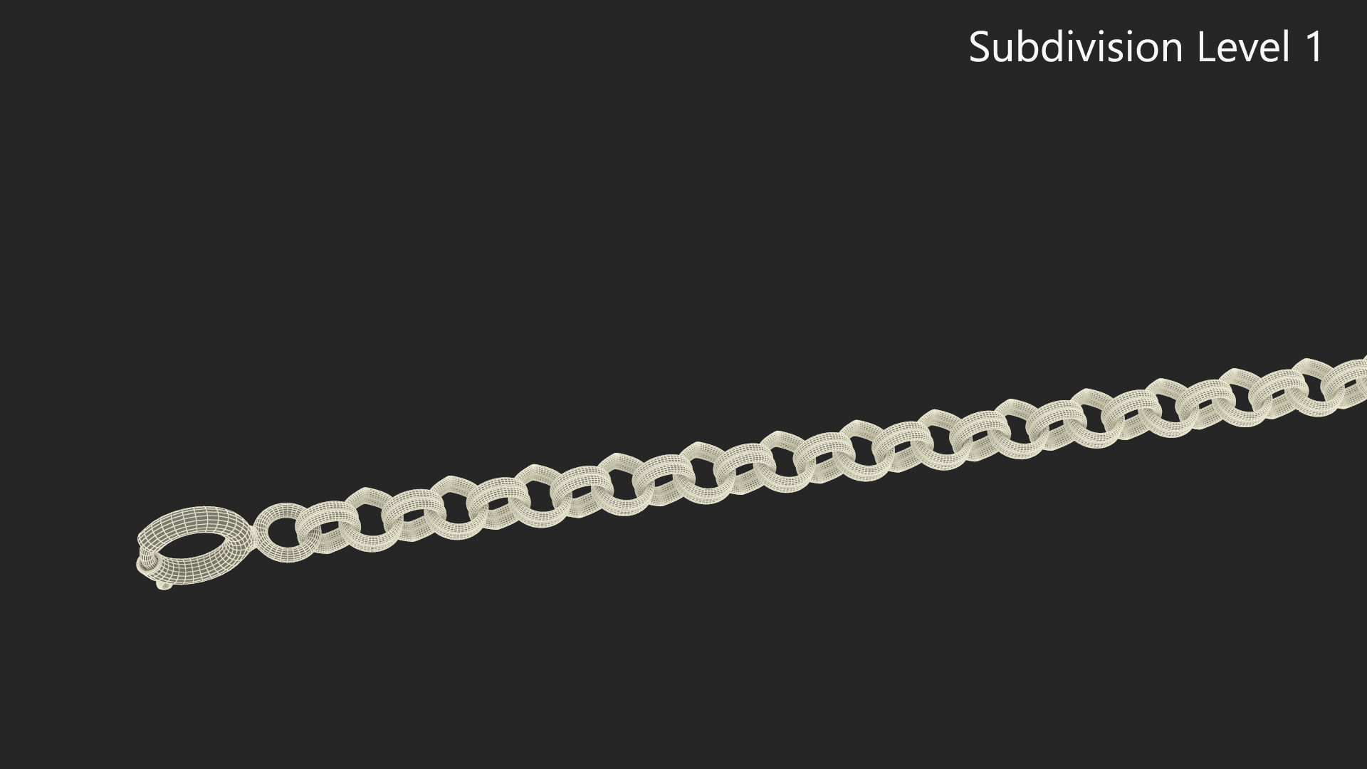 3D model Rolo Jewelry Silver Chain