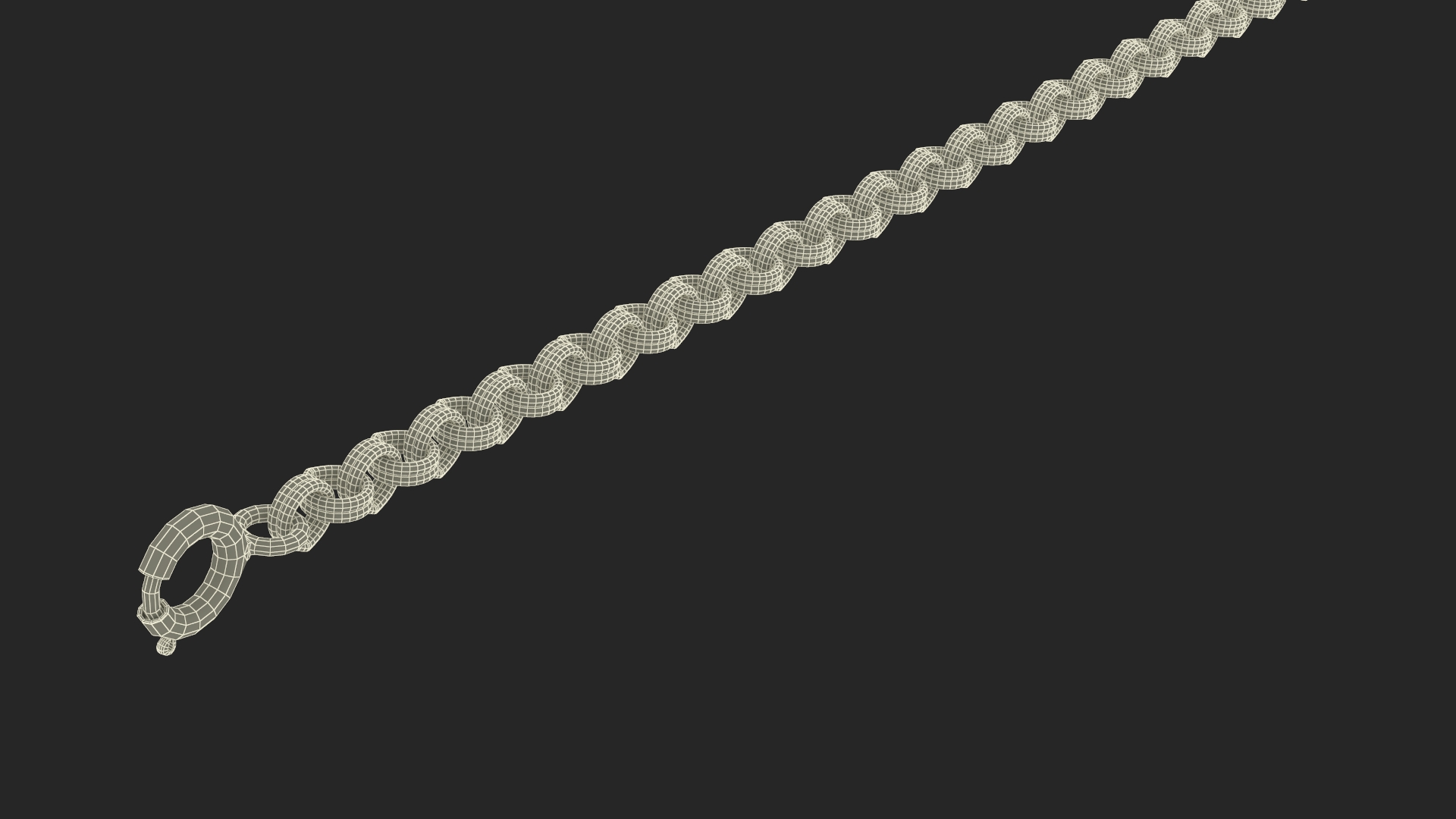 3D model Rolo Jewelry Silver Chain