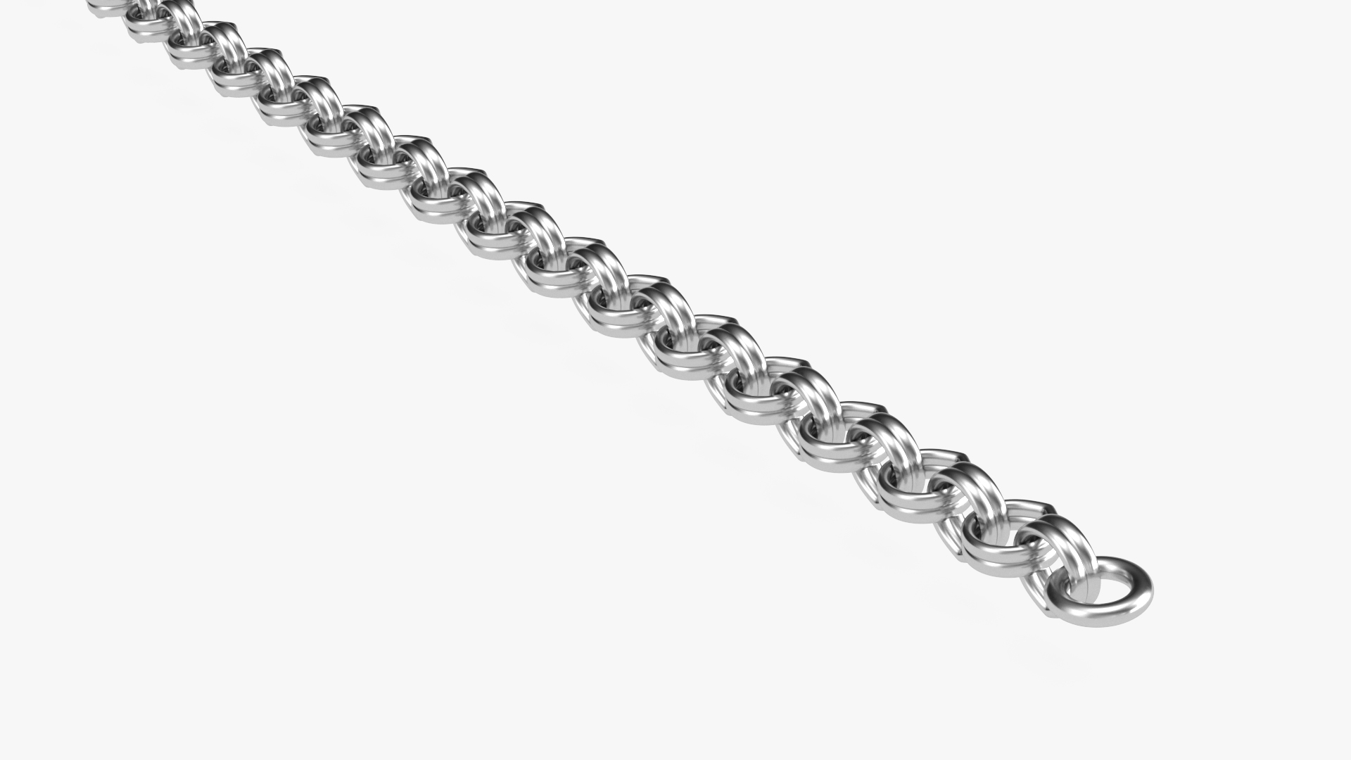 3D model Rolo Jewelry Silver Chain