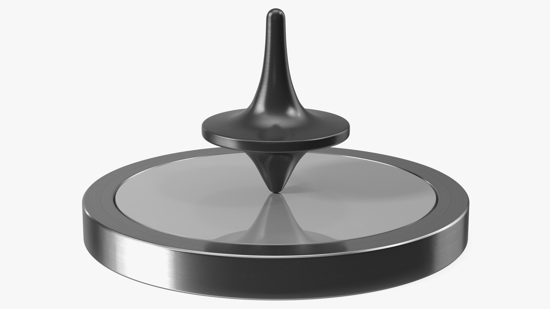 3D Metal Spinning Top with Base model