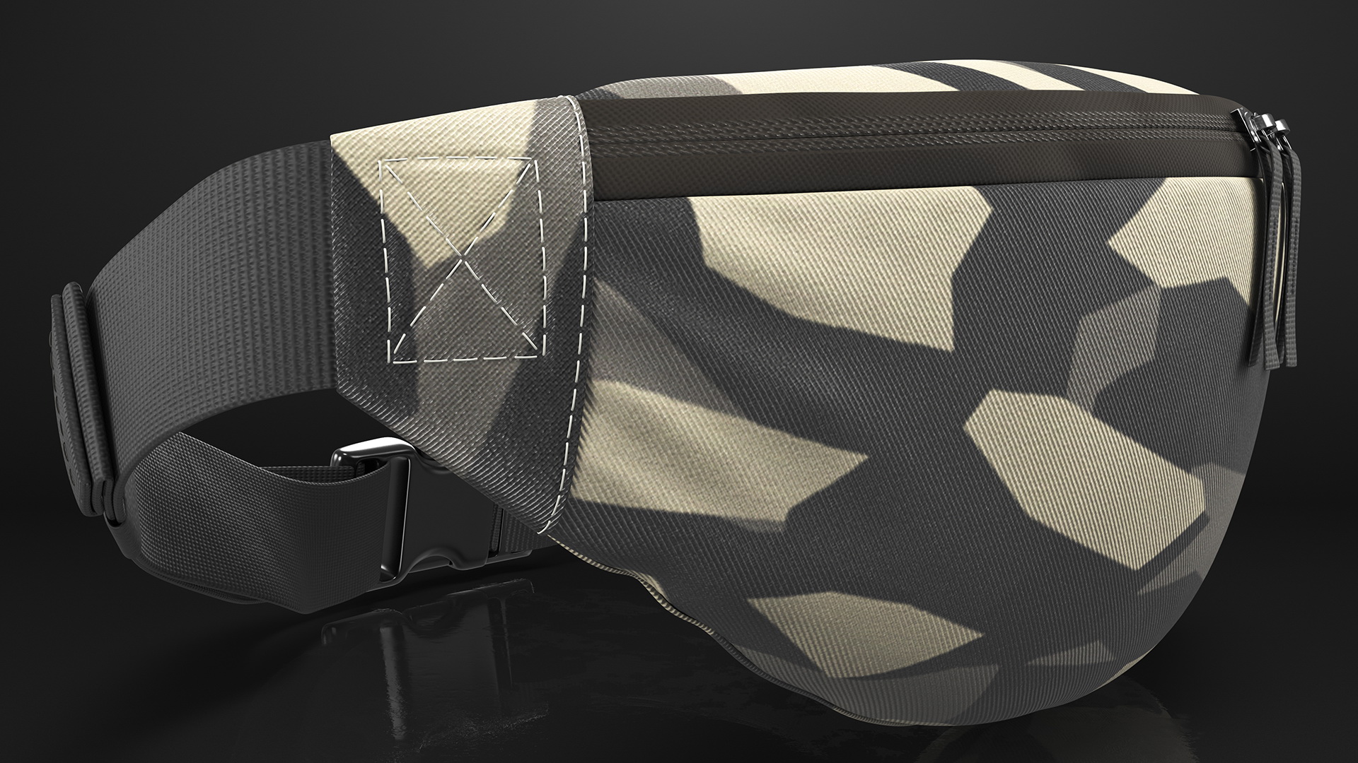 Polyester Waist Bag Camo 3D model