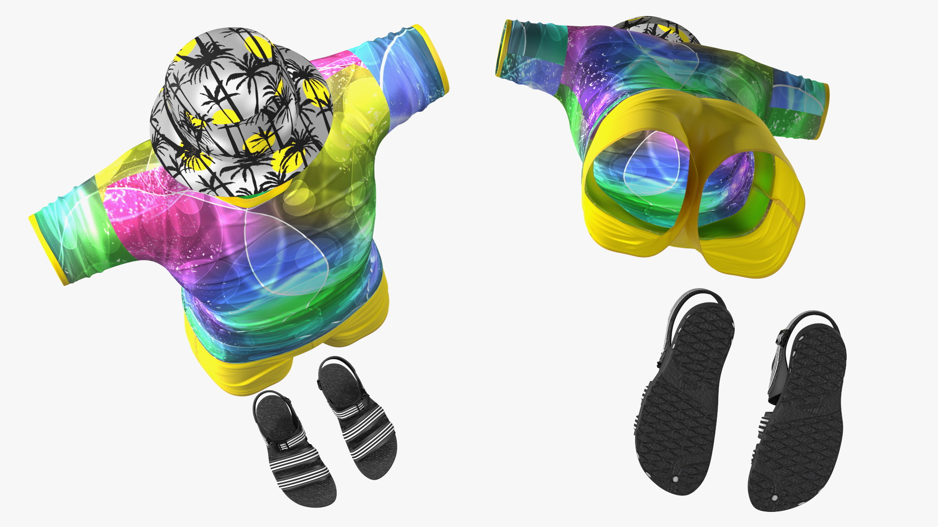 3D Beach Style Clothes Set model