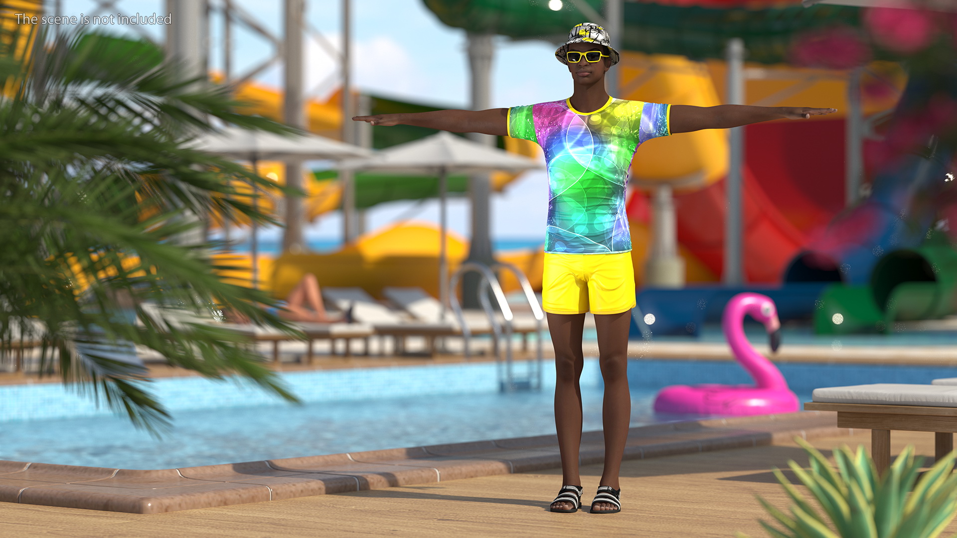 3D Beach Style Clothes Set model