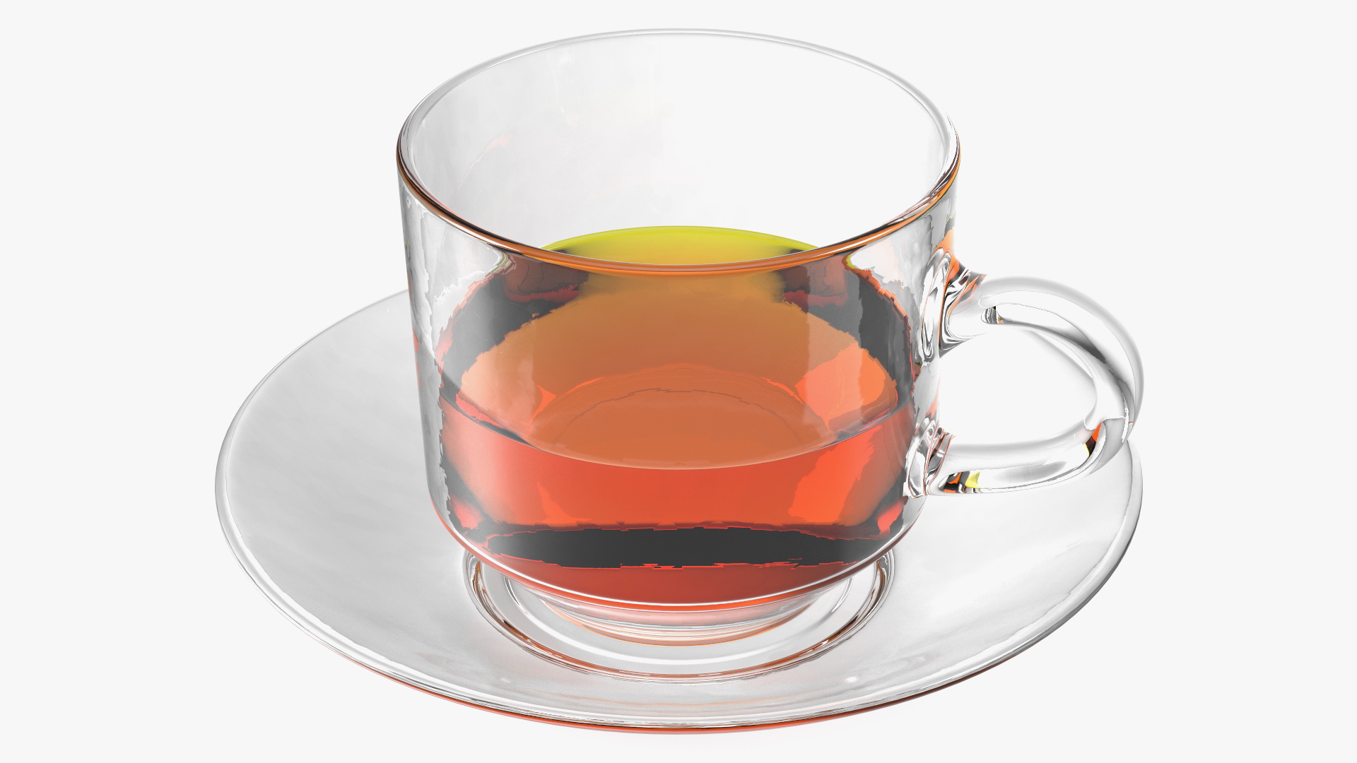 3D Glass Cup Set Half Full model