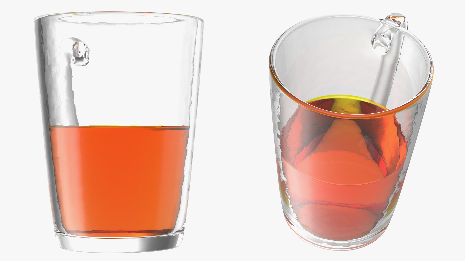 3D Glass Cup Set Half Full model