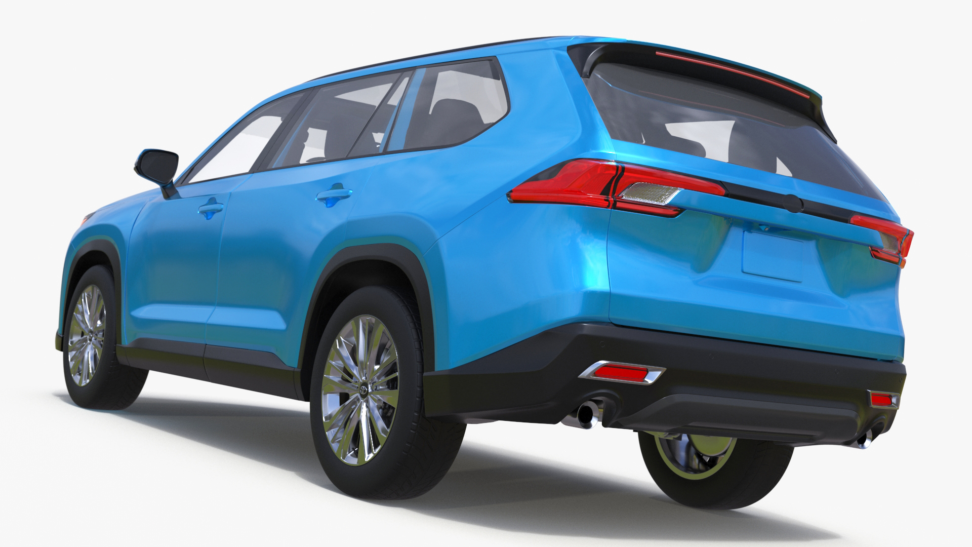 Modern SUV Car Blue 3D model