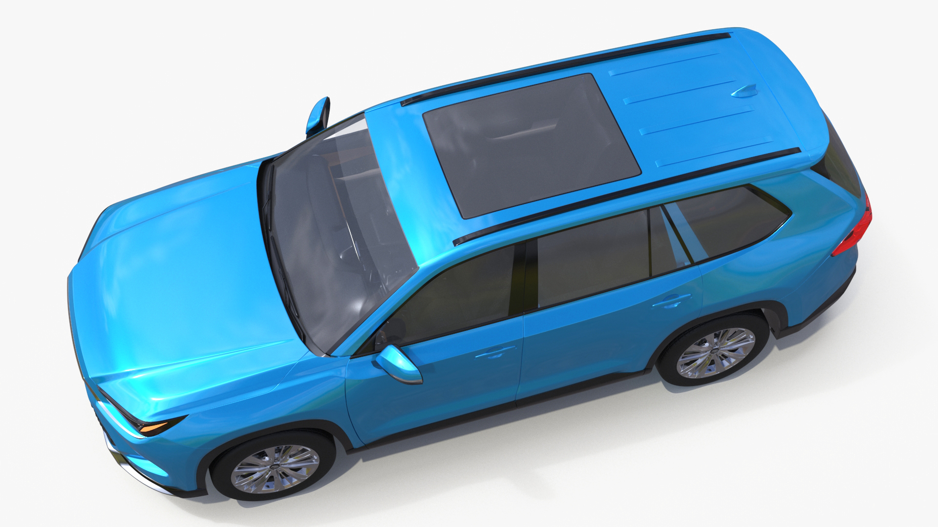 Modern SUV Car Blue 3D model