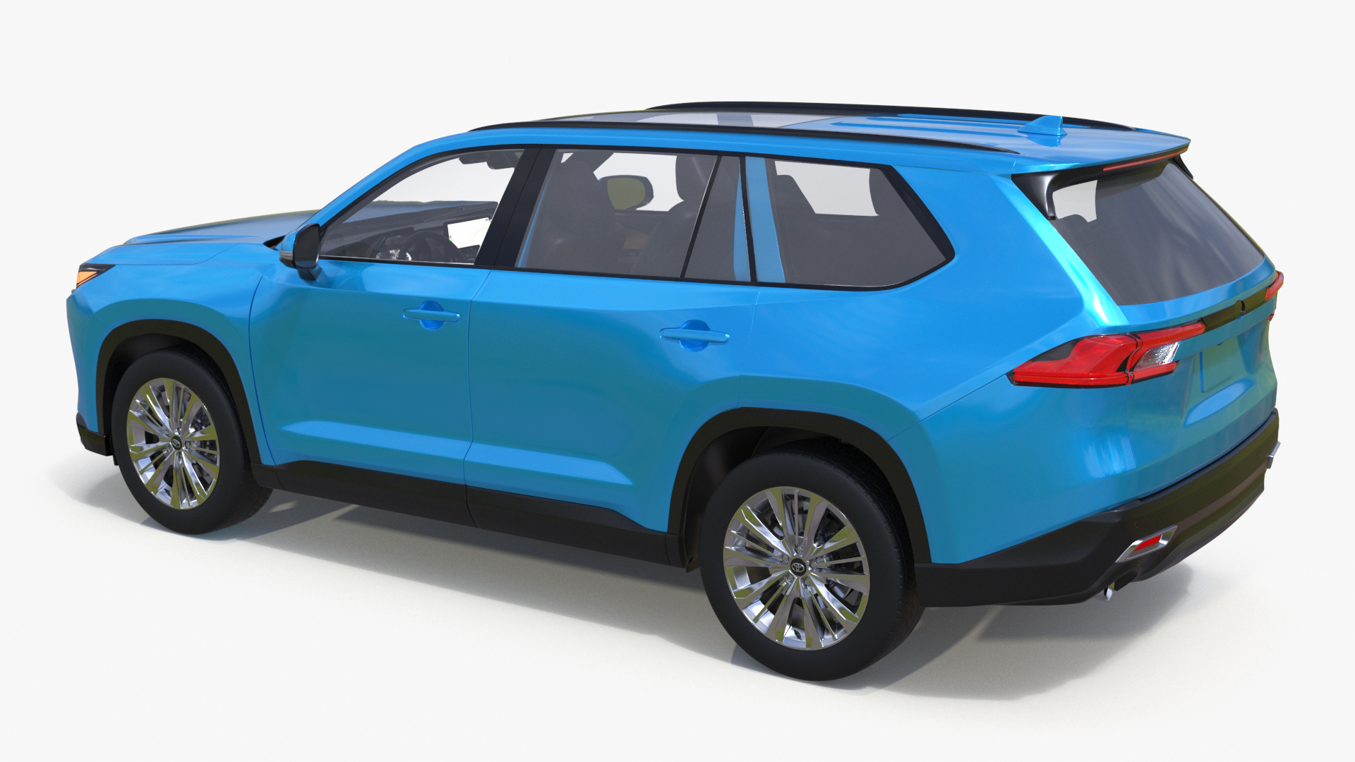 Modern SUV Car Blue 3D model