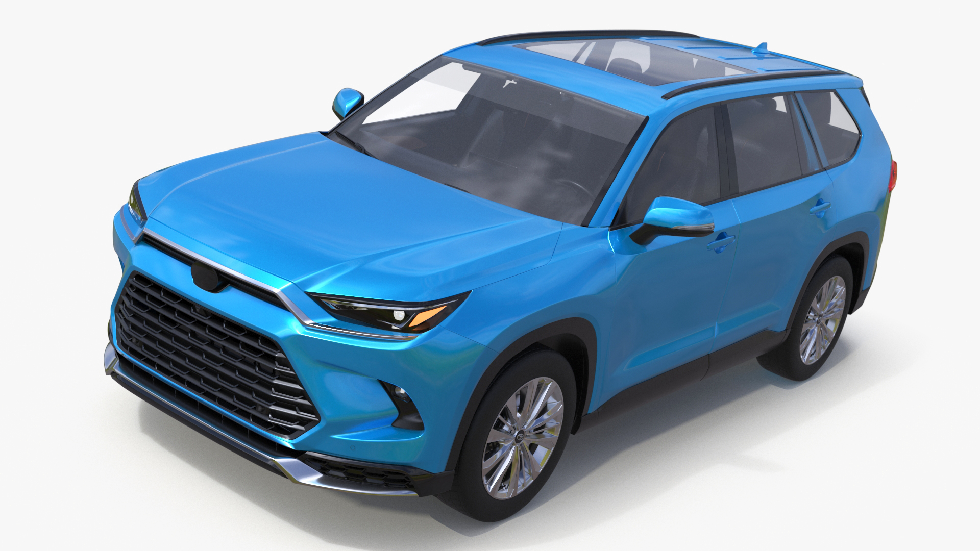 Modern SUV Car Blue 3D model