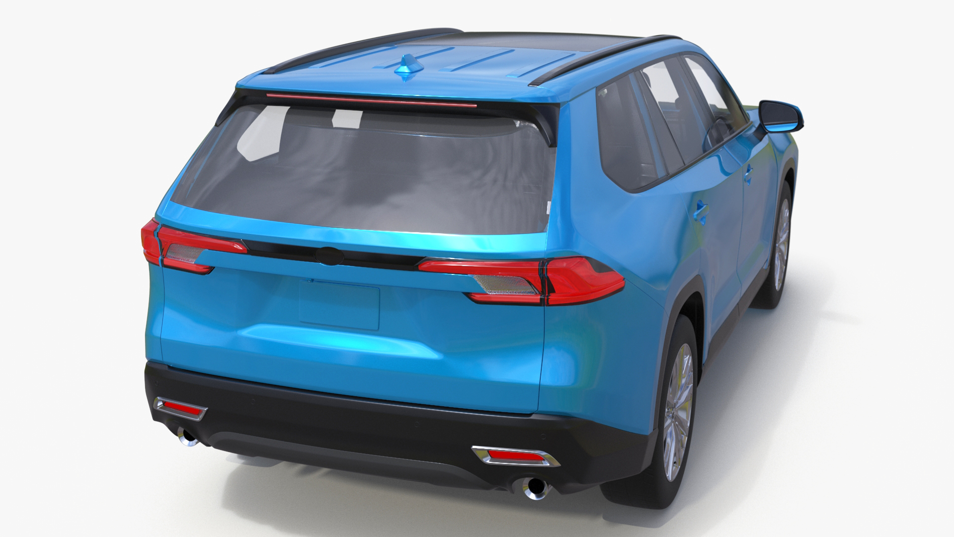 Modern SUV Car Blue 3D model