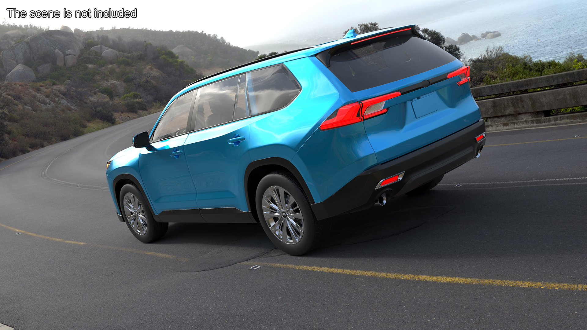 Modern SUV Car Blue 3D model