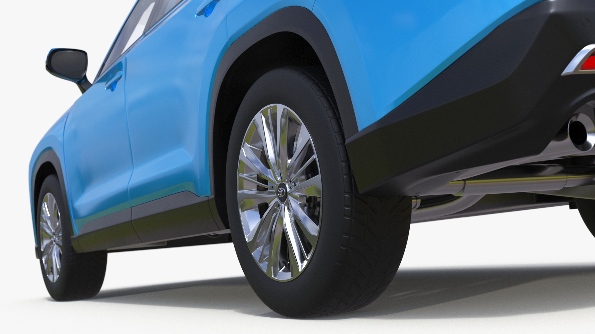 Modern SUV Car Blue 3D model