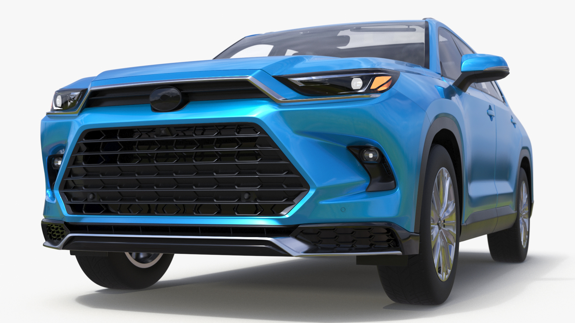 Modern SUV Car Blue 3D model