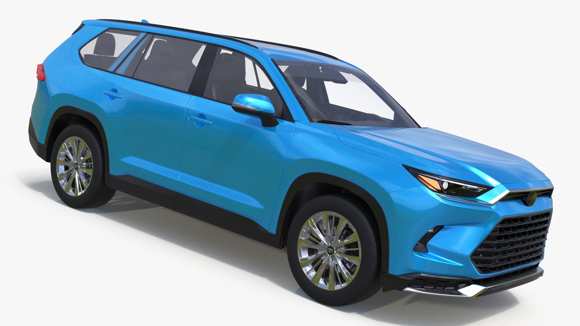 Modern SUV Car Blue 3D model