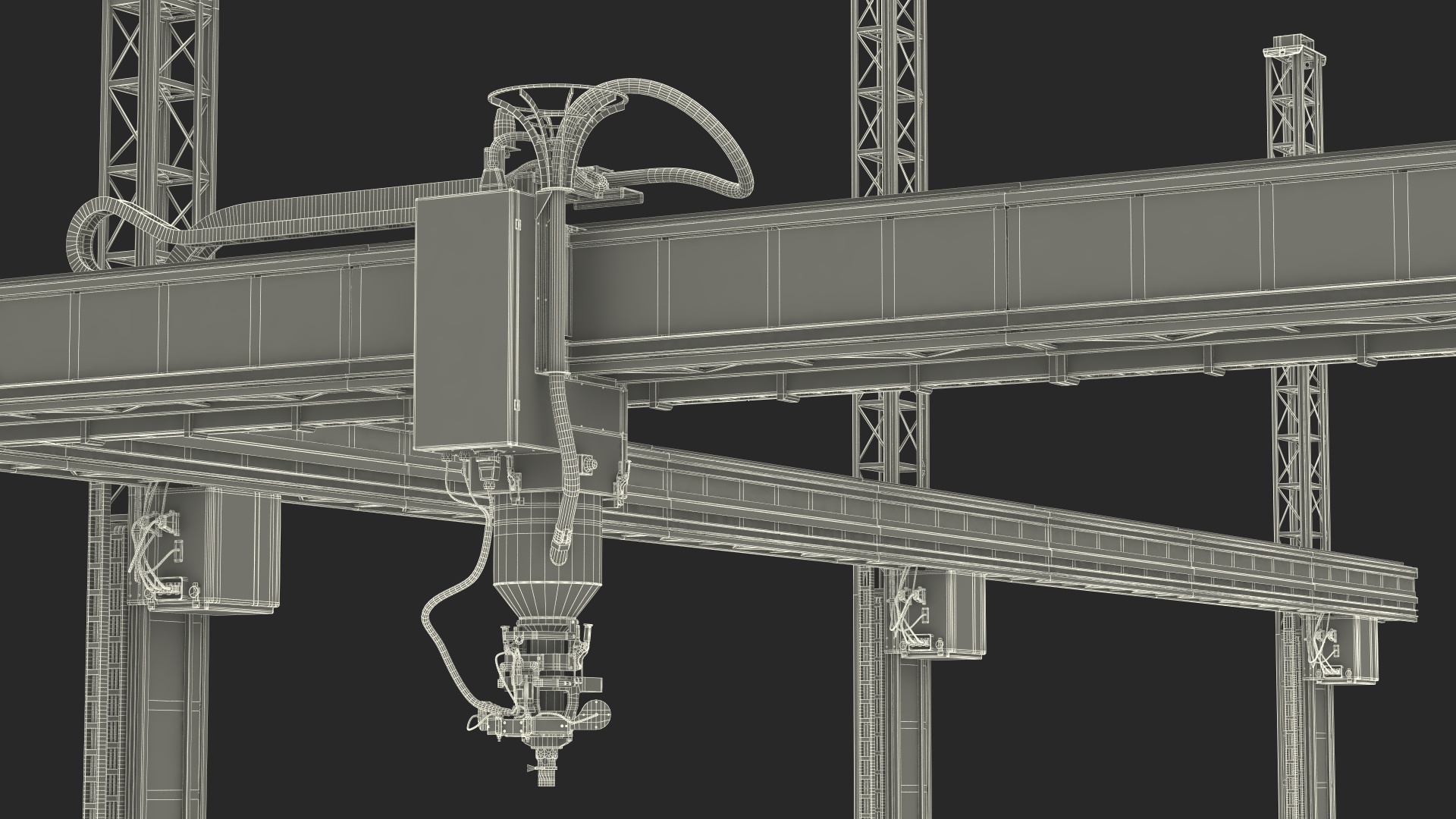 Cobod Bod2 House Construction 3D Printer Rigged 3D