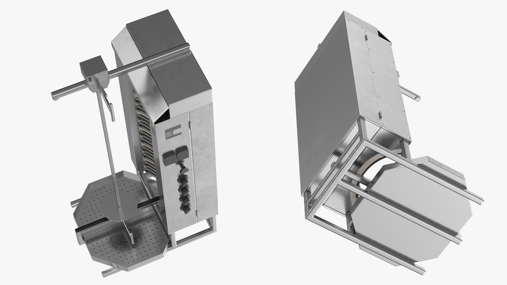 3D Vertical Rotisserie Grill For Doner Kebab