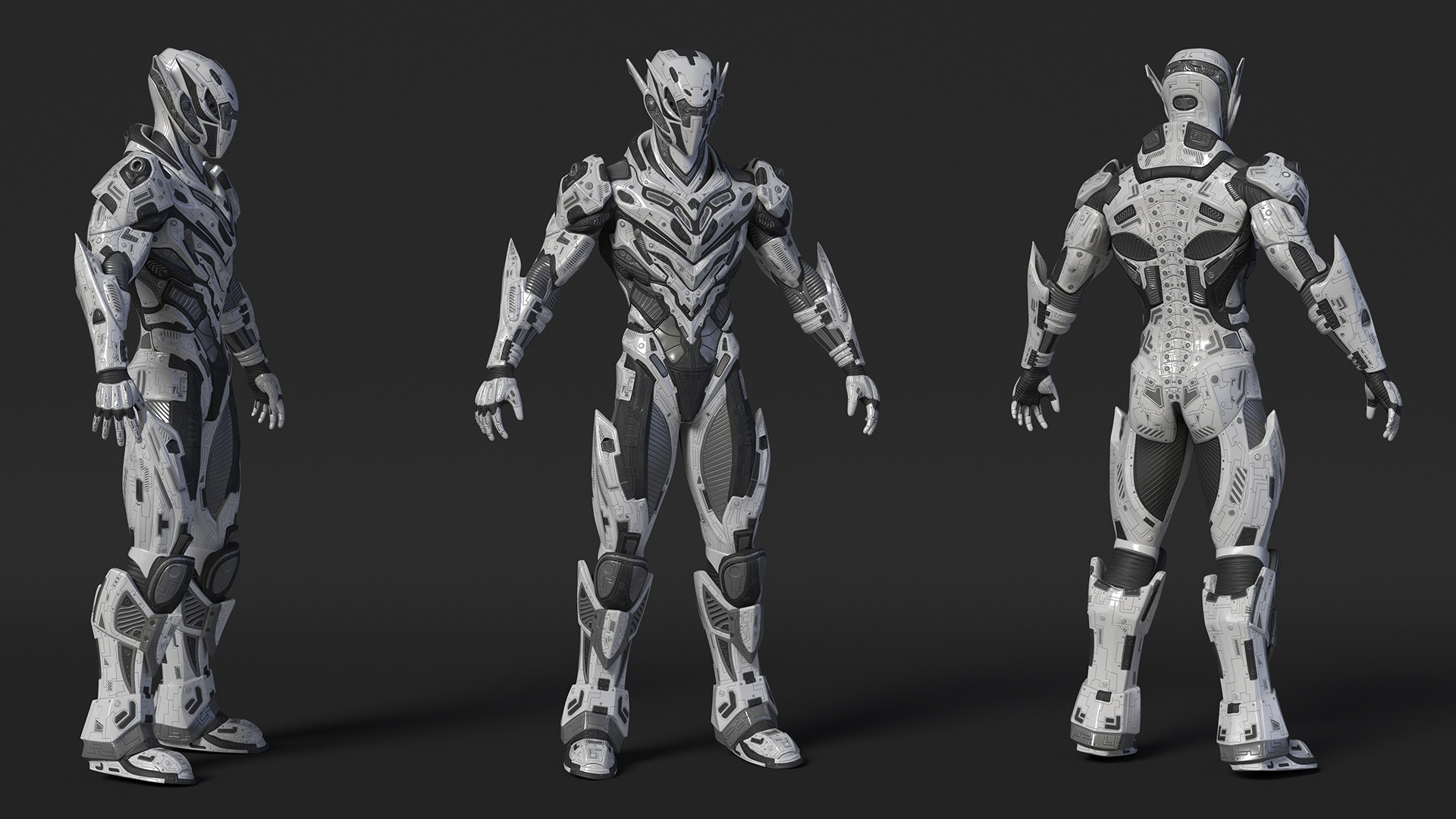 Sci-Fi Combat Robot Character 3D model