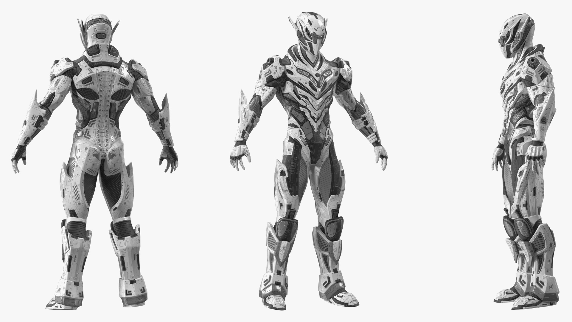 Sci-Fi Combat Robot Character 3D model