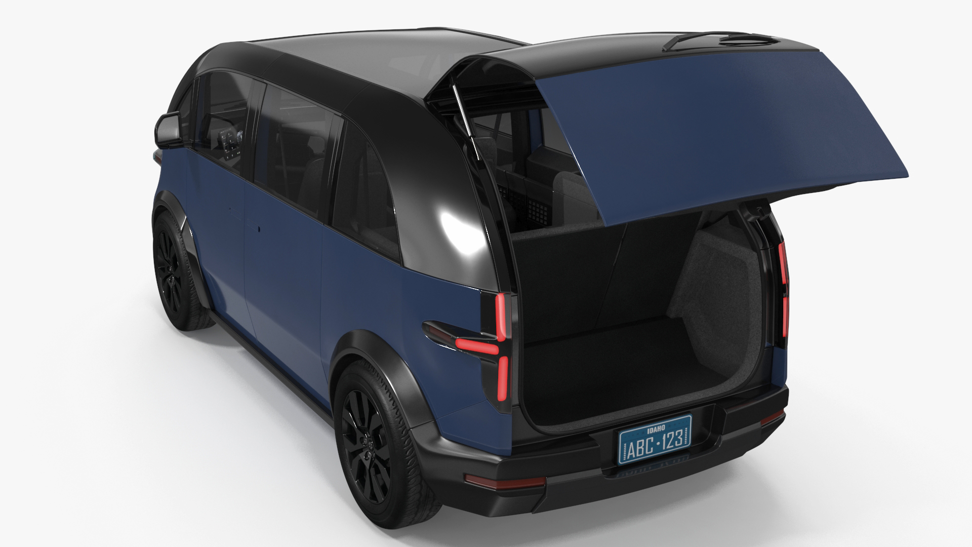 Canoo Lifestyle Vehicle Premium Blue Rigged for Maya 3D