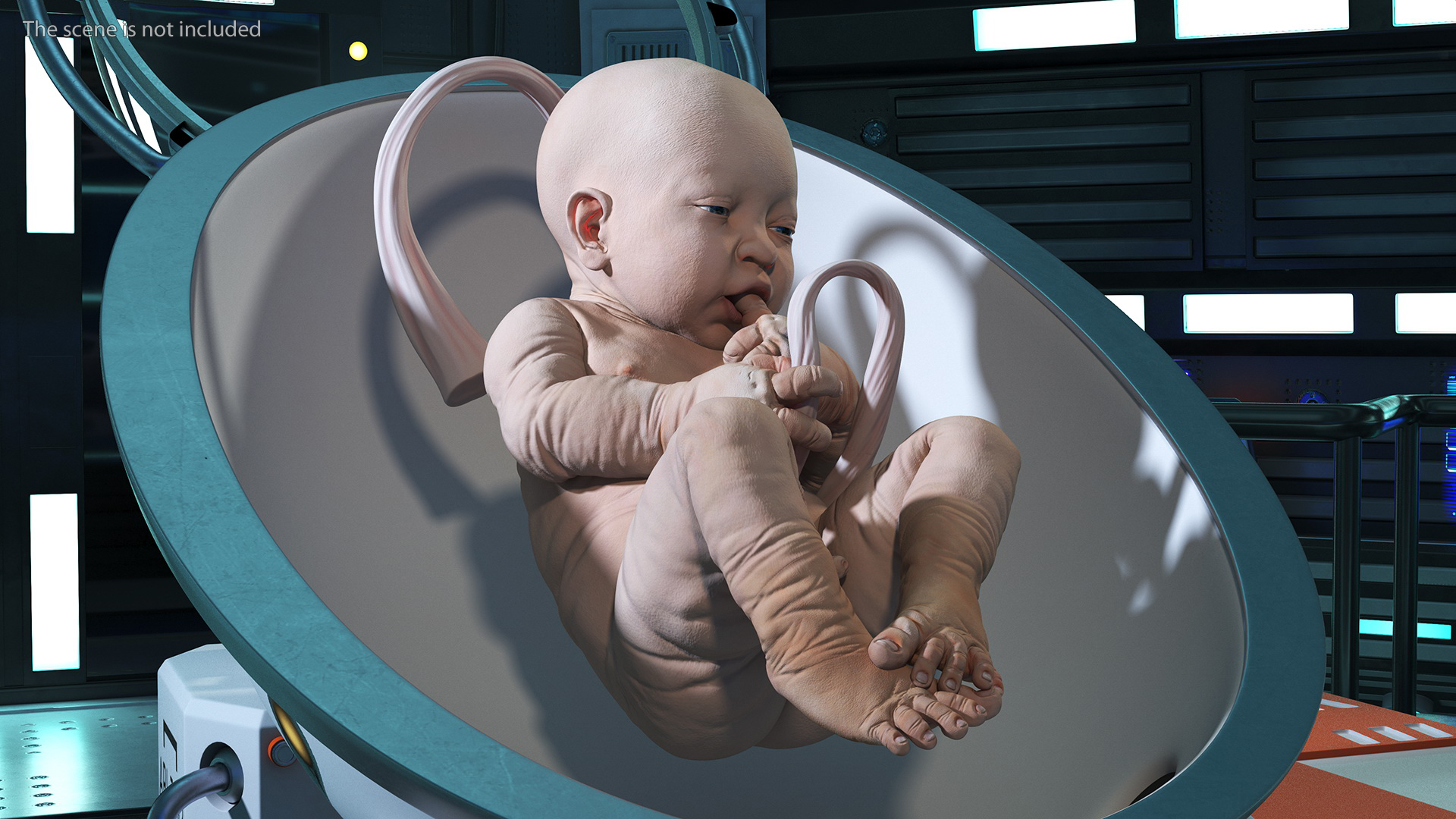 3D Human Artificial Womb with Child White model