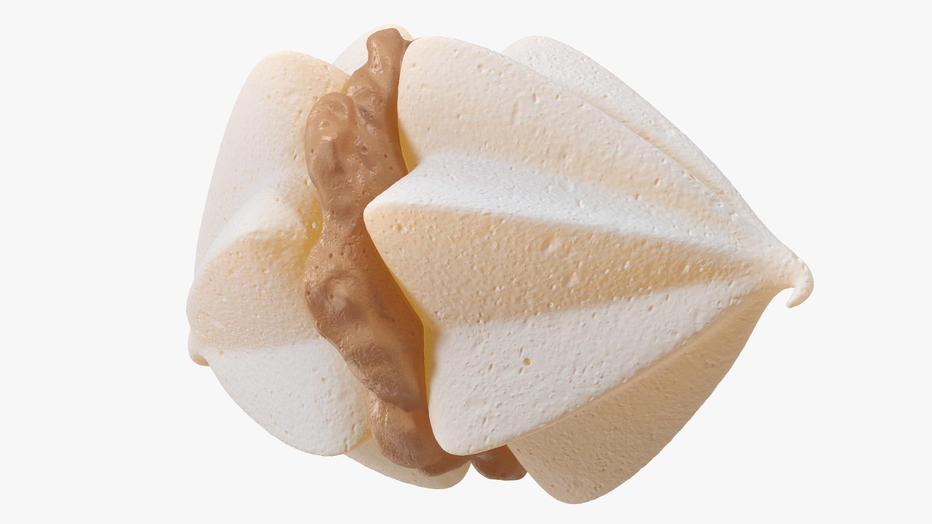 3D Double Meringue with Caramel Filling