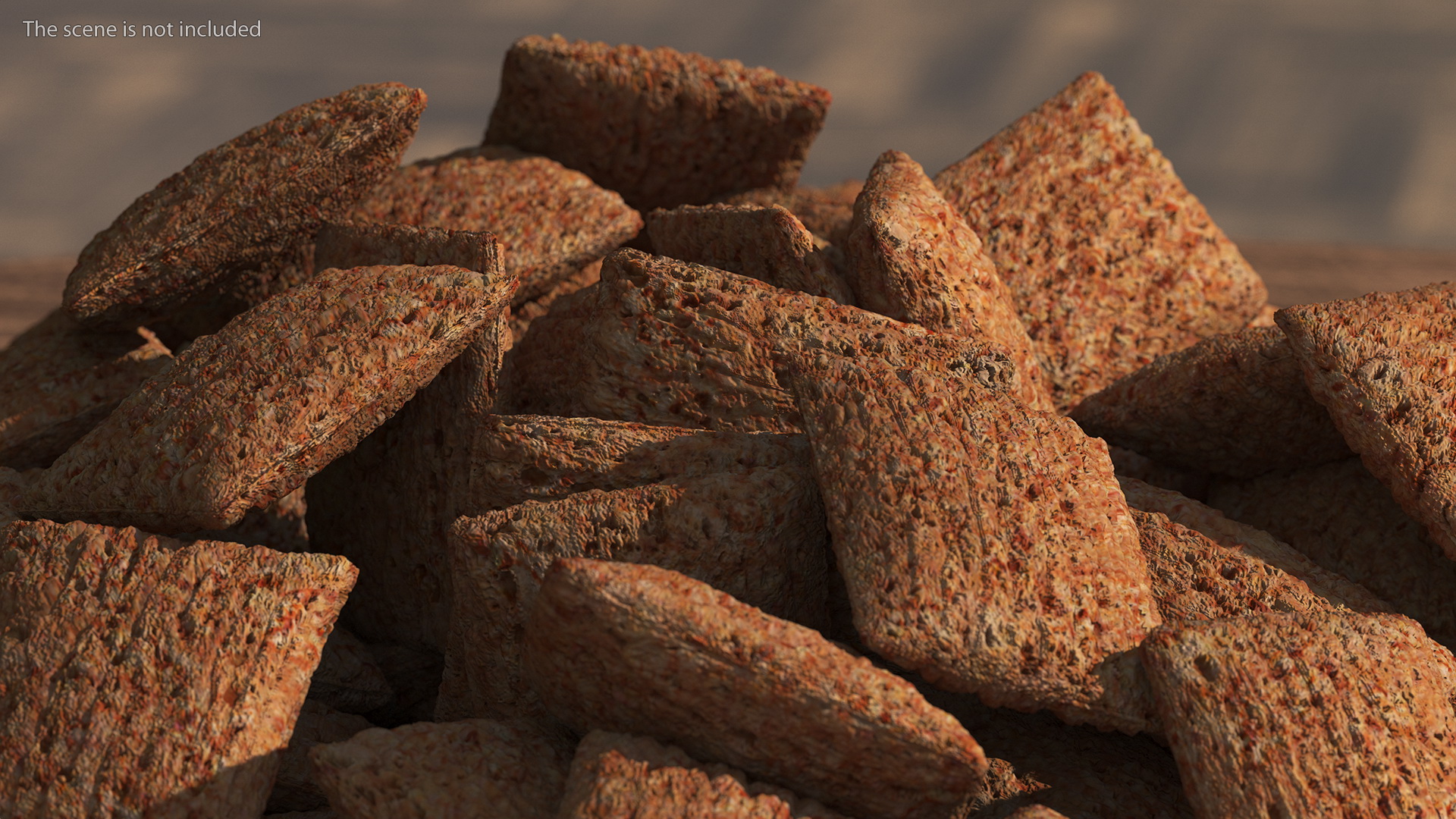 3D model Chocolate Cereal Pillow Flakes Pile