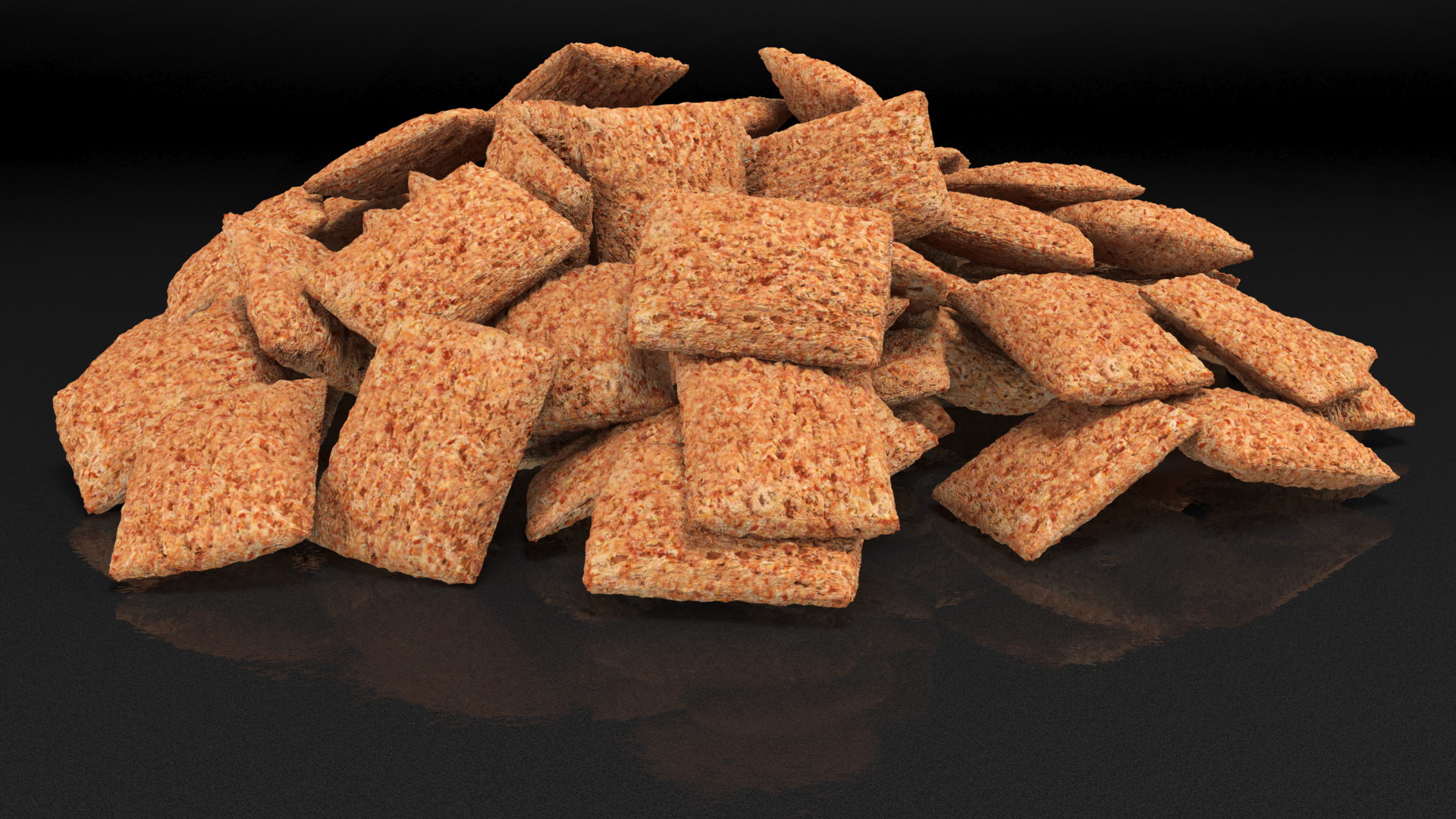 3D model Chocolate Cereal Pillow Flakes Pile