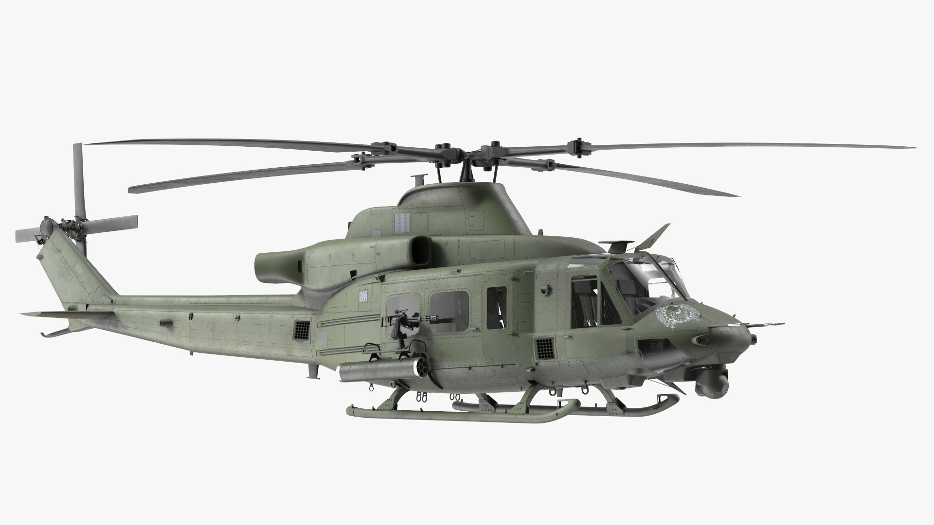 3D Military Medium Utility Helicopter Rigged