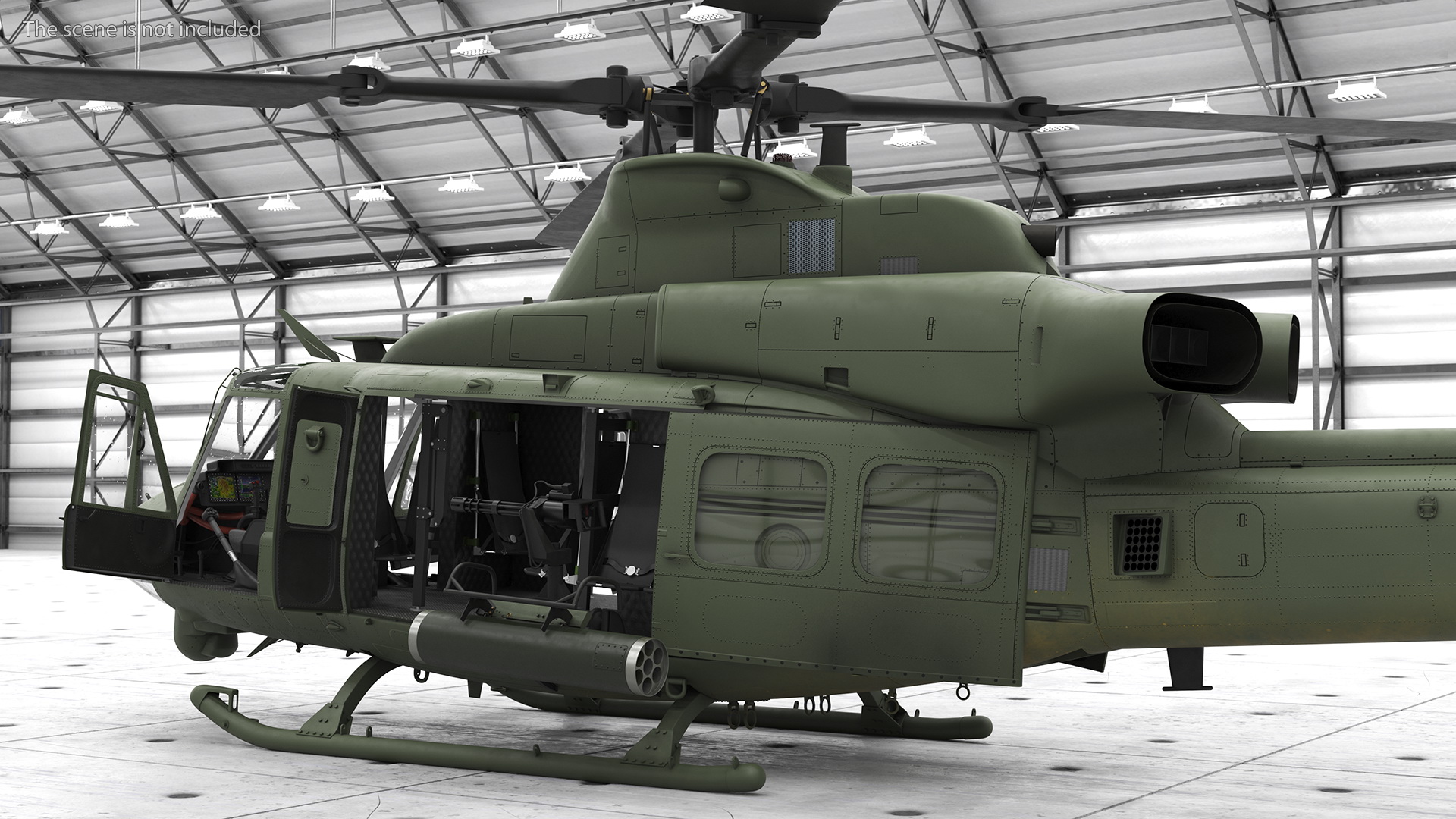 3D Military Medium Utility Helicopter Rigged