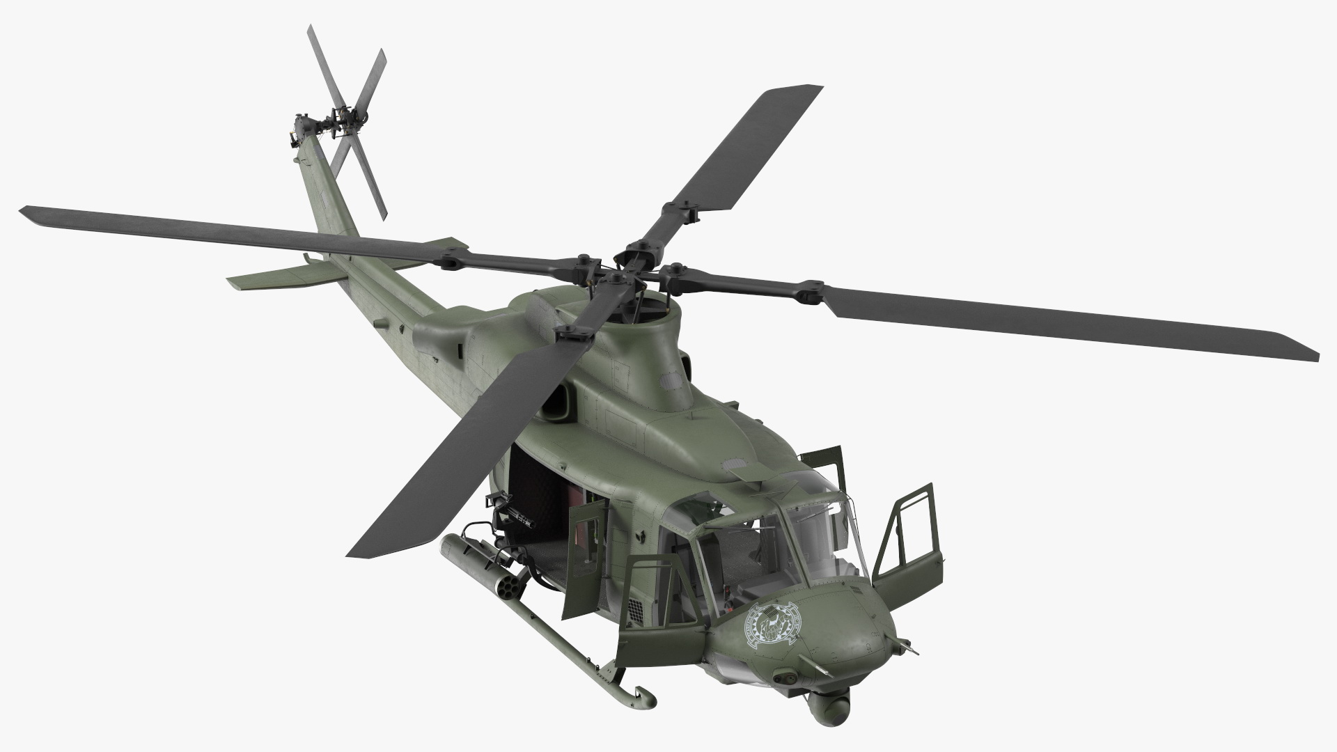 3D Military Medium Utility Helicopter Rigged