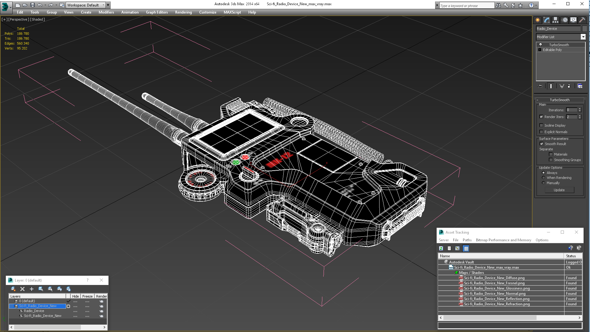 3D Sci-fi Radio Device New model