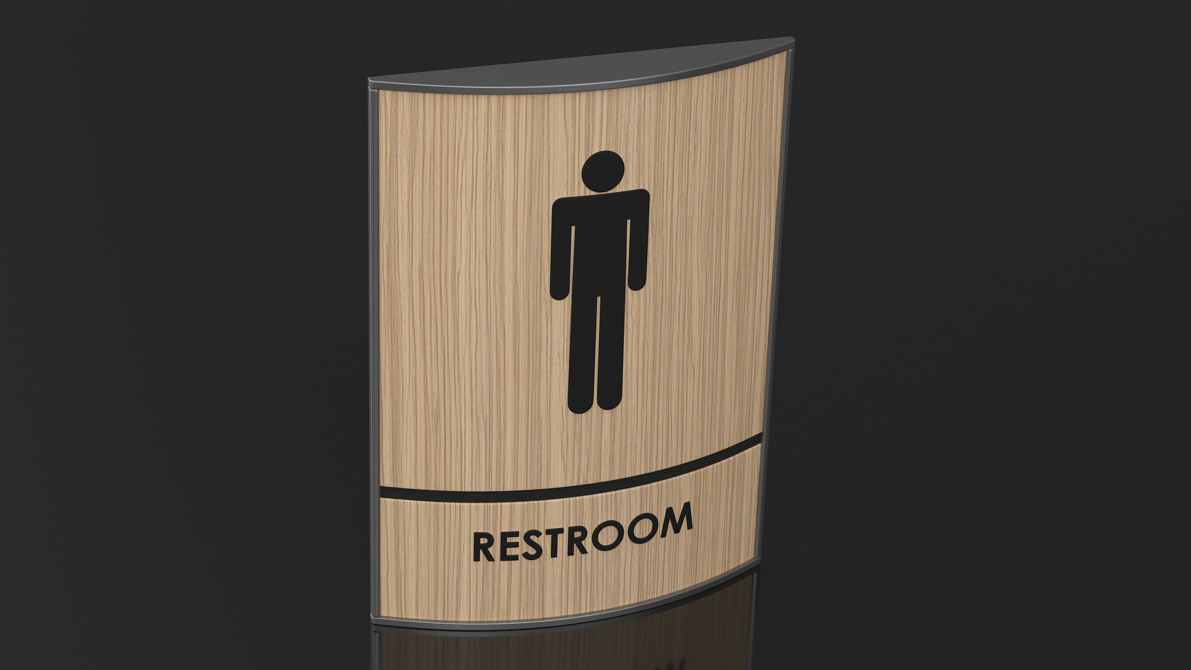 Men Restroom Sign 3D