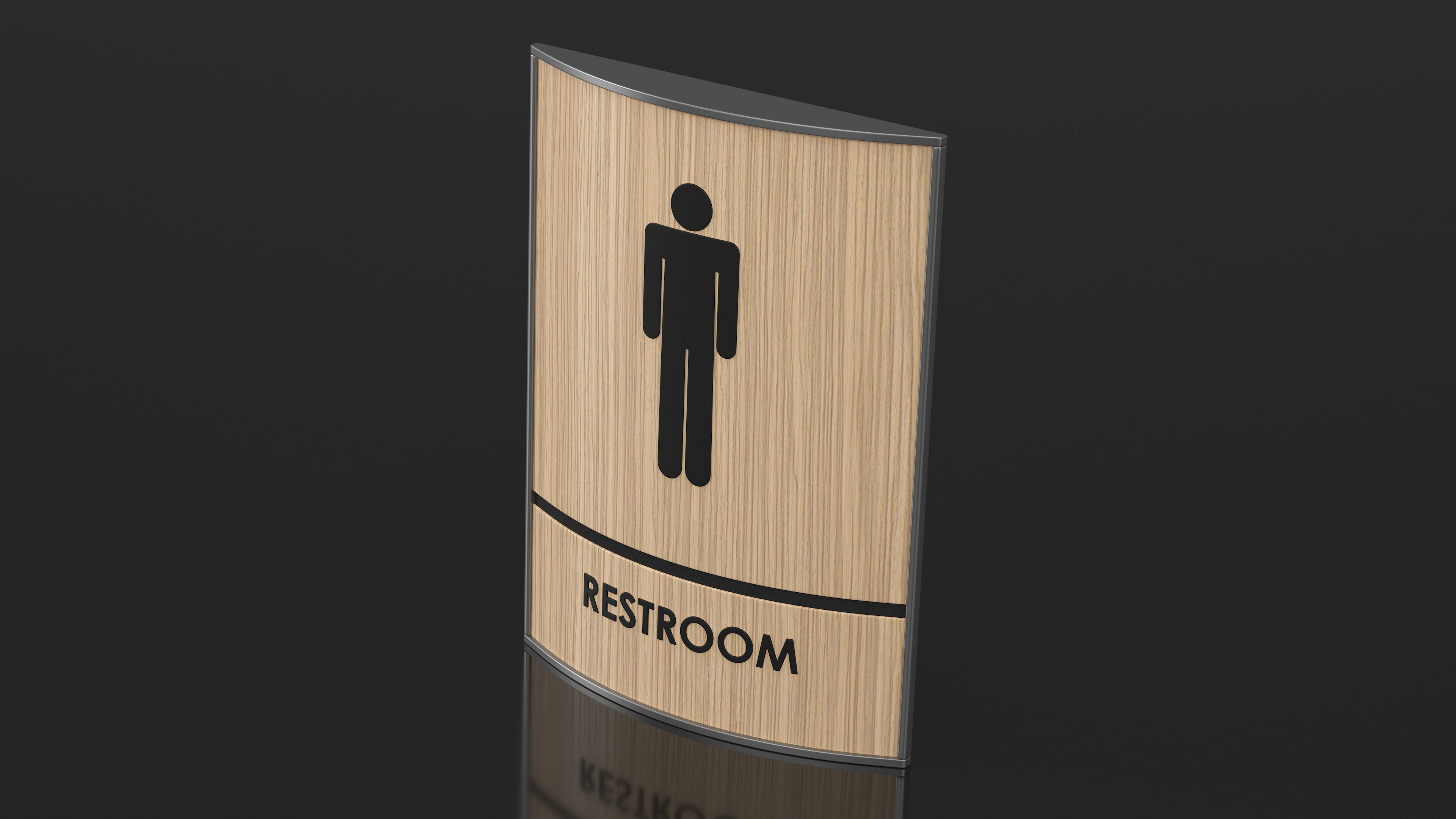 Men Restroom Sign 3D