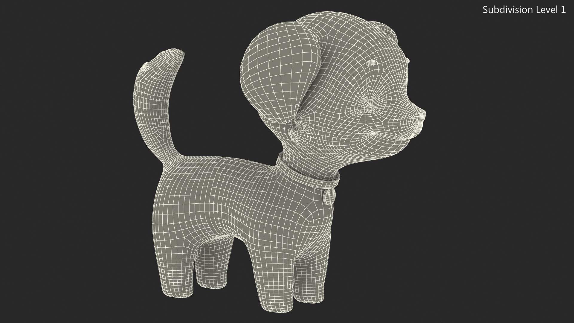 Cartoon Puppy Dog Rigged 3D model