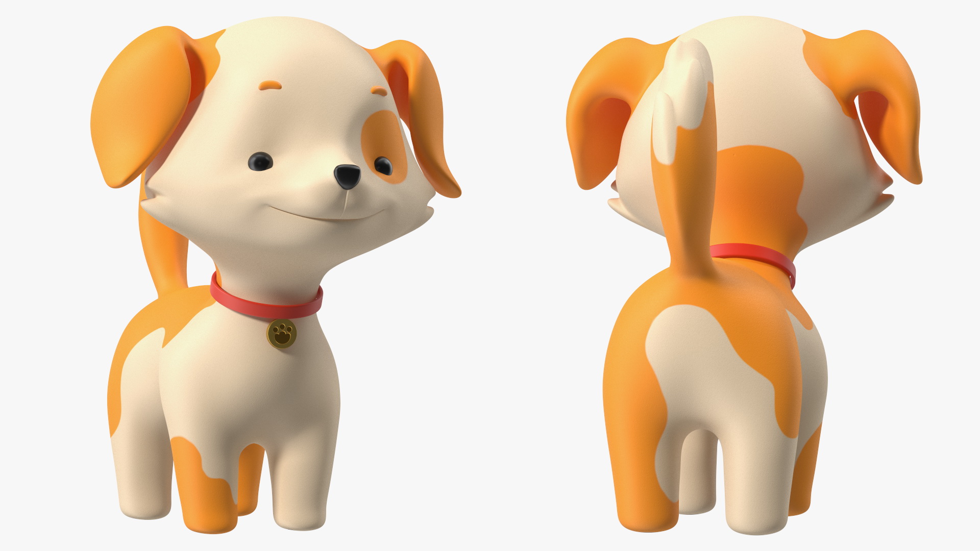 Cartoon Puppy Dog Rigged 3D model