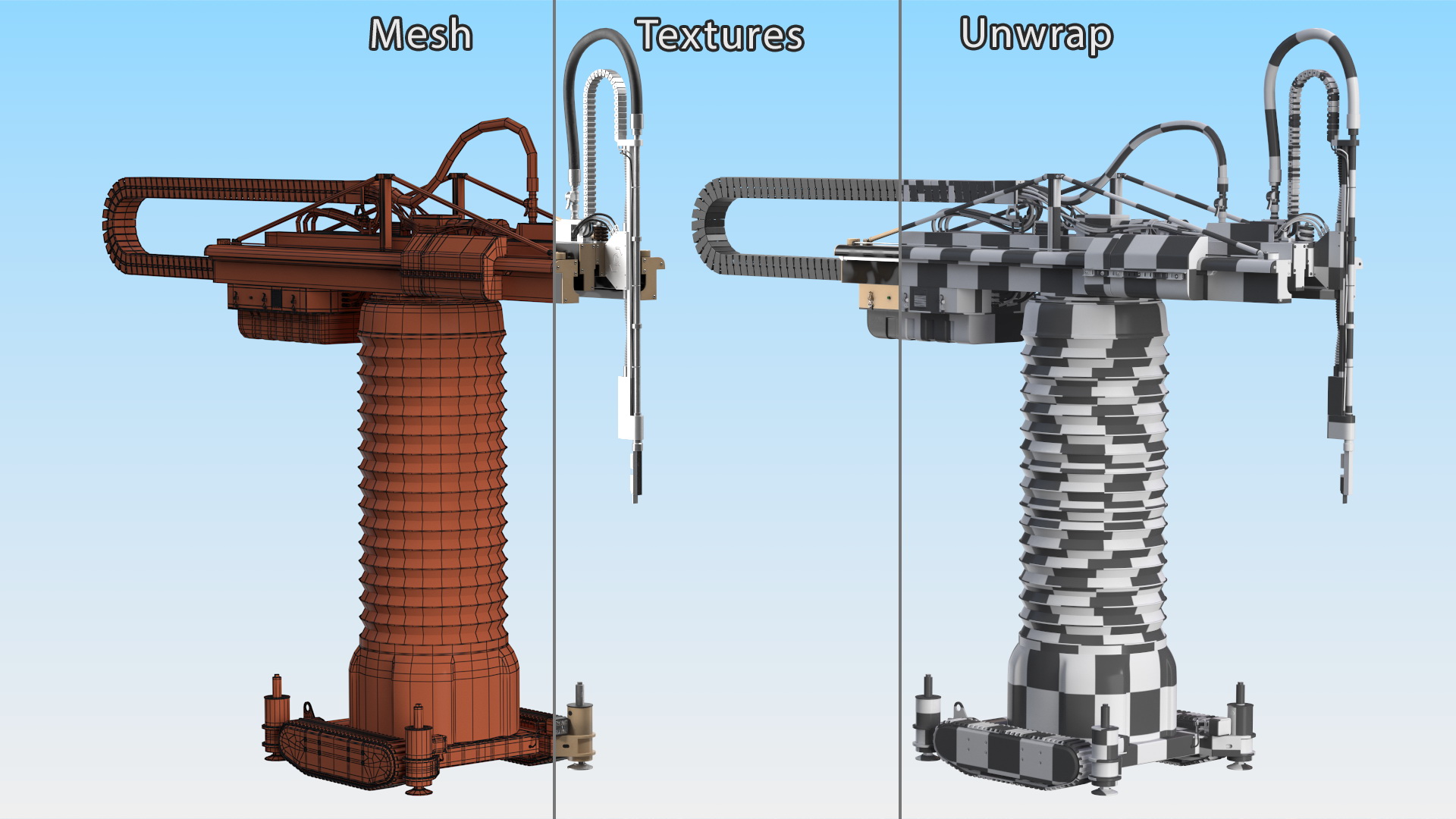 3D Apis Cor Construction 3D Printer Rigged for Maya model